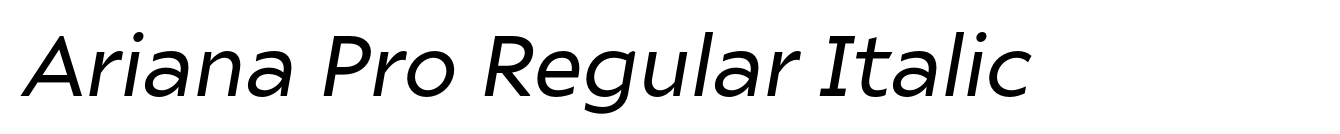 Ariana Pro Regular Italic